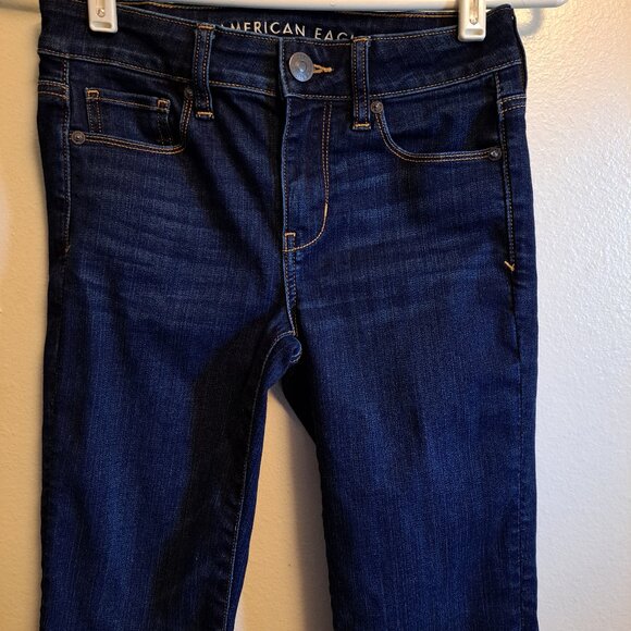 American Eagle Skinny Next Level Stretch Denim Jeans With Embroidered Pockets - Picture 4 of 9